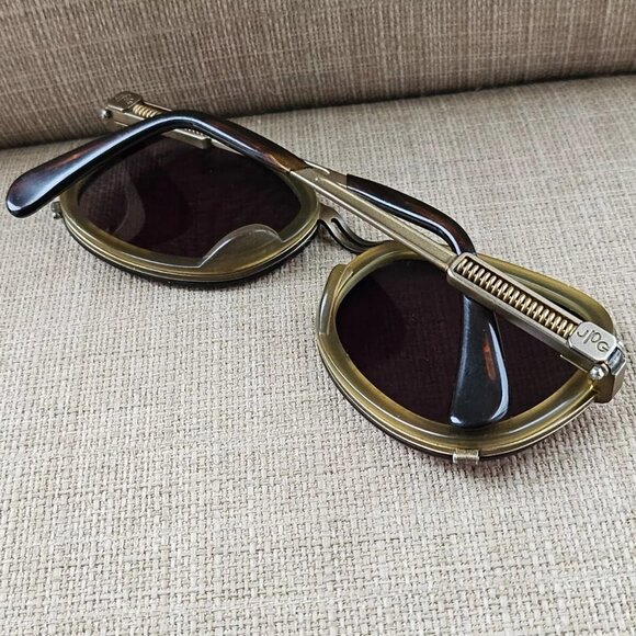 Vintage Jean Paul Gaultier JPG Sunglasses Brown/Gold Tone Frame Made in Japan - Picture 8 of 15